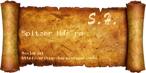 Spitzer Héra névjegykártya